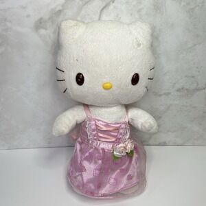Hello Kitty Sanrio 2008 Nakajima Plush Pink Dress HTF VTG No Detachable‎ Bow